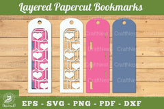 Heart Box Papercut Bookmark Clipart Bundle - CraftNest - Digital Crafting and Art