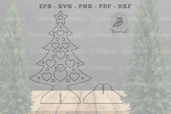 Heart Christmas Tree Laser Cut Home Decor Clipart Bundle - CraftNest - Digital Crafting and Art