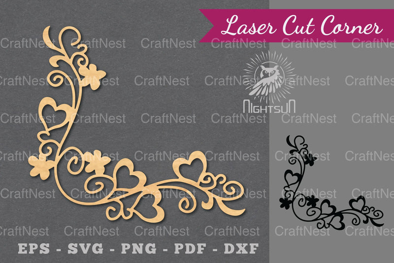 Heart Corner Laser Cut Design Bundle - CraftNest - Digital Crafting and Art