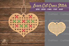 Heart Cut Cross Stitch Clipart Bundle - CraftNest - Digital Crafting and Art