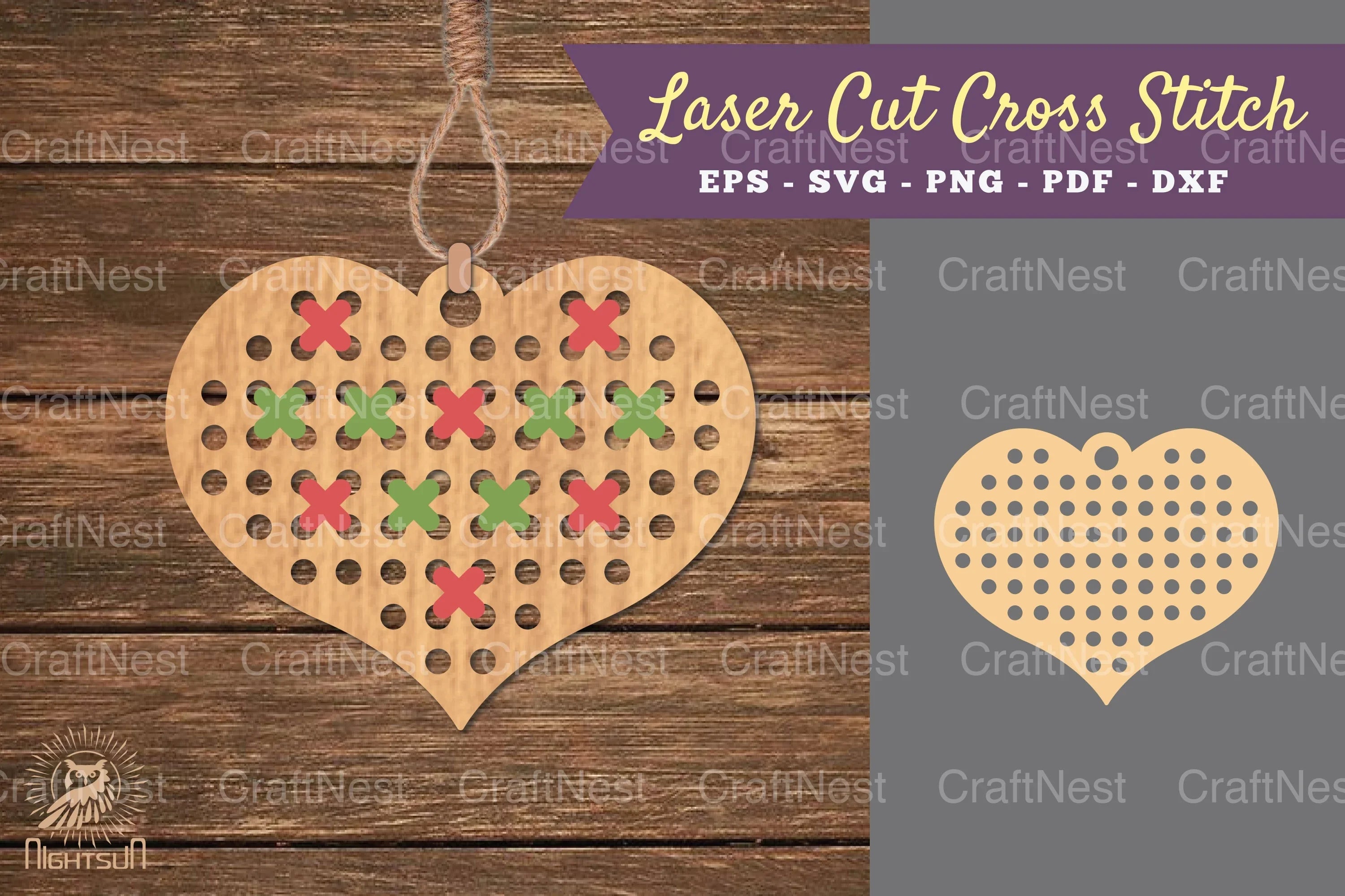 Heart Cut Cross Stitch Clipart Bundle - CraftNest - Digital Crafting and Art