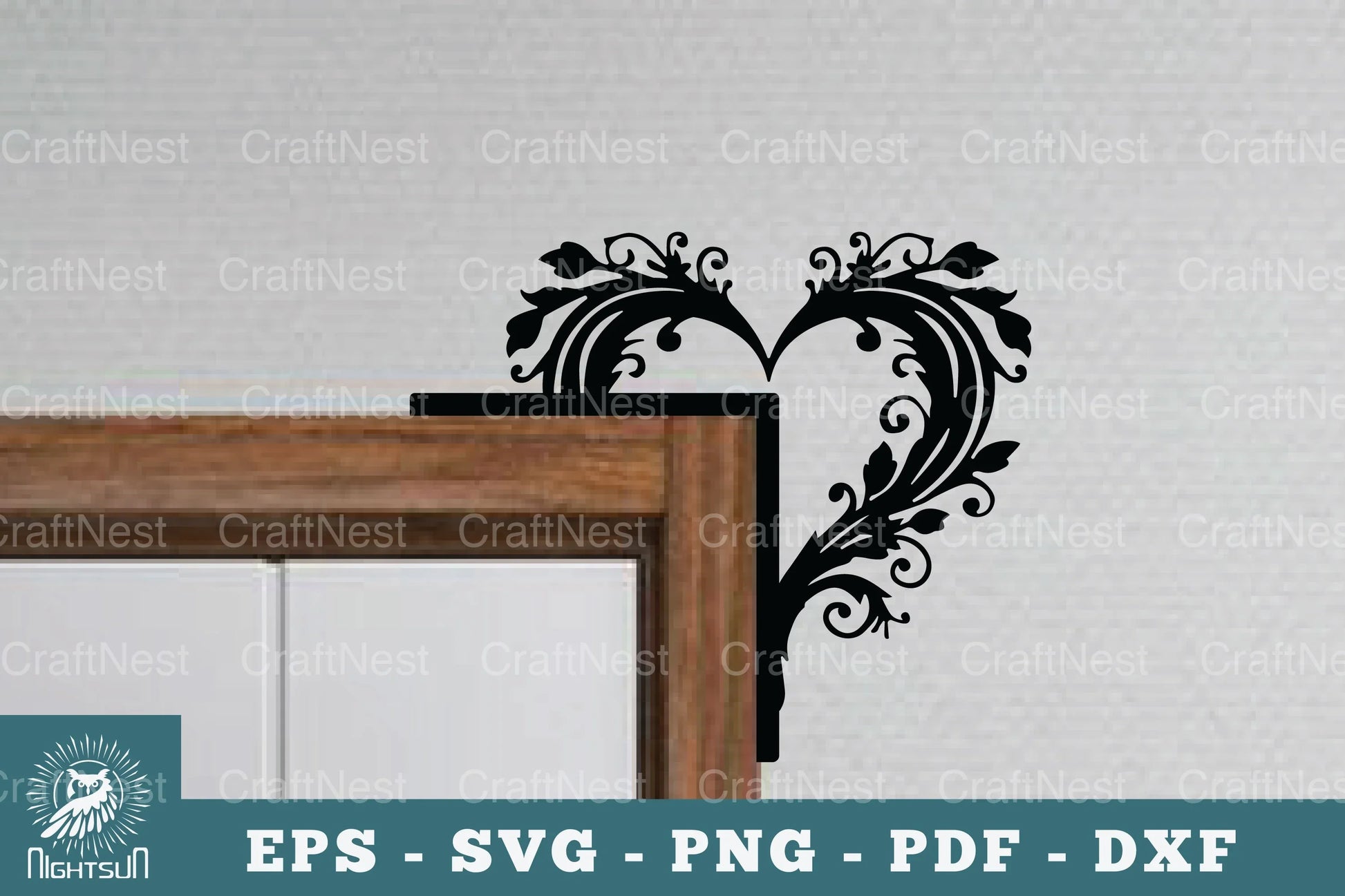 Heart Door Corner Lasercut SVG Bundle - CraftNest - Digital Crafting and Art