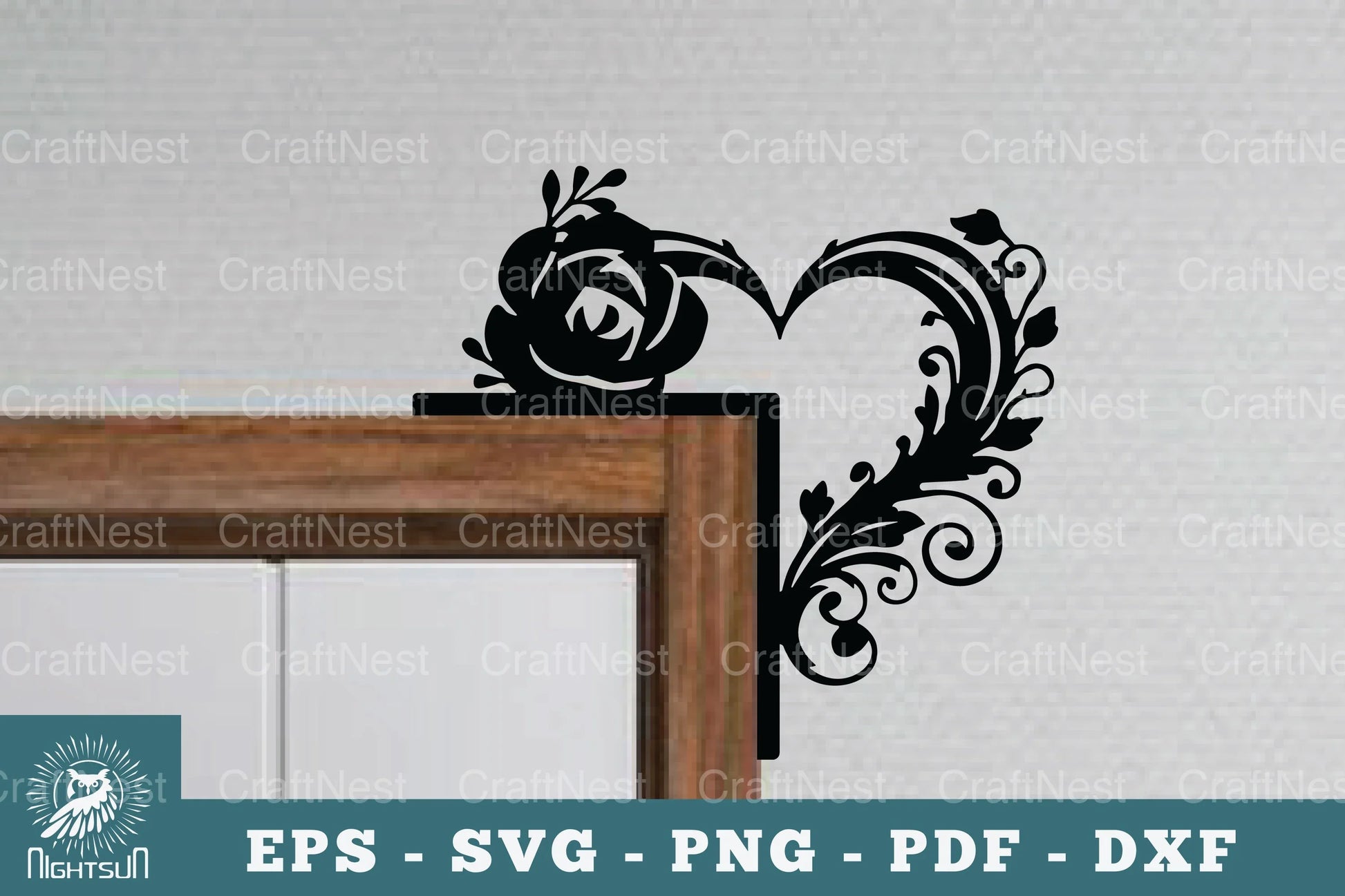 Heart Door Corner Lasercut SVG Bundle - CraftNest - Digital Crafting and Art