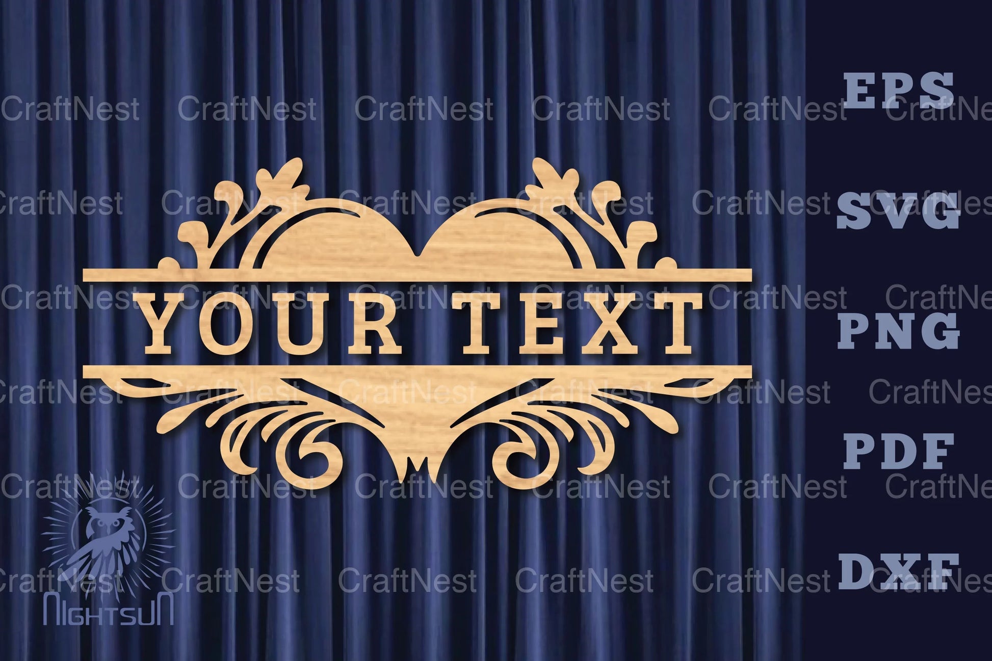 Heart Lasercut Split Monogram SVG Bundle - CraftNest - Digital Crafting and Art