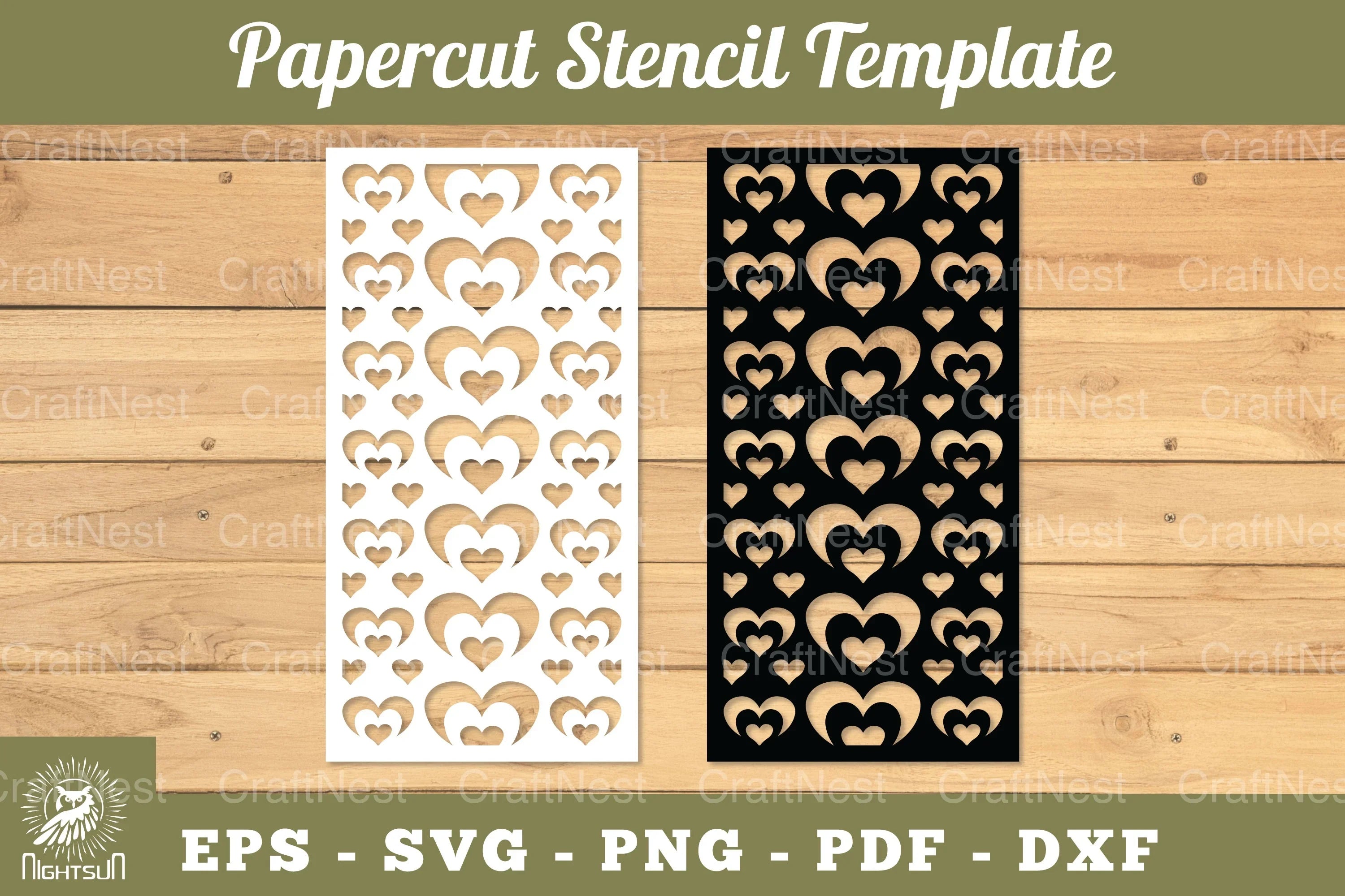 Heart Papercut Stencil Clipart Bundle - CraftNest - Digital Crafting and Art