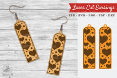 Heart Pattern Laser Cut Earrings SVG Bundle - CraftNest - Digital Crafting and Art