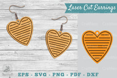 Heart Shape Laser Cut Earrings Clipart Bundle - CraftNest - Digital Crafting and Art