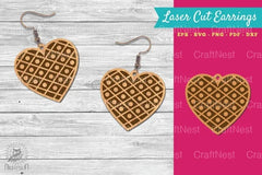 Heart Shape Lasercut Earrings SVG Bundle - CraftNest - Digital Crafting and Art