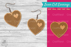Heart Shape Lasercut Earrings Clipart Bundle - CraftNest - Digital Crafting and Art