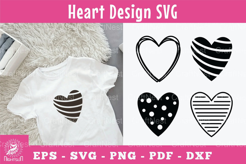 Heart Silhouette Design Clipart Bundle - CraftNest - Digital Crafting and Art