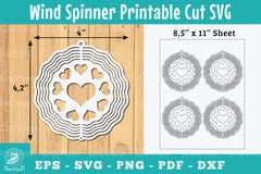 Heart Wind Spinner SVG Bundle - CraftNest - Digital Crafting and Art