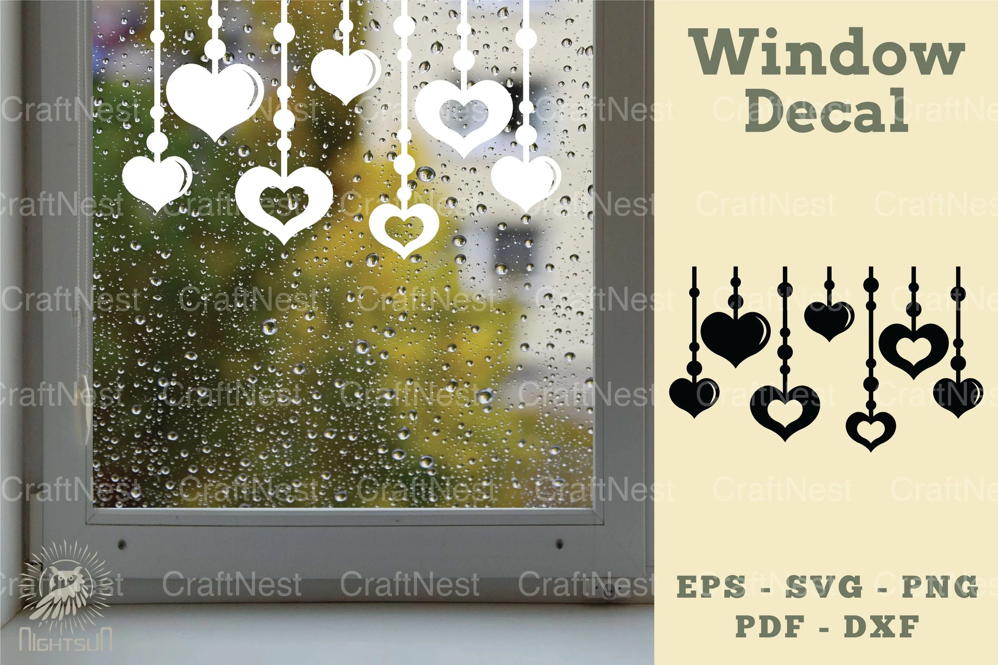Heart Window Decal Clipart Bundle - CraftNest - Digital Crafting and Art