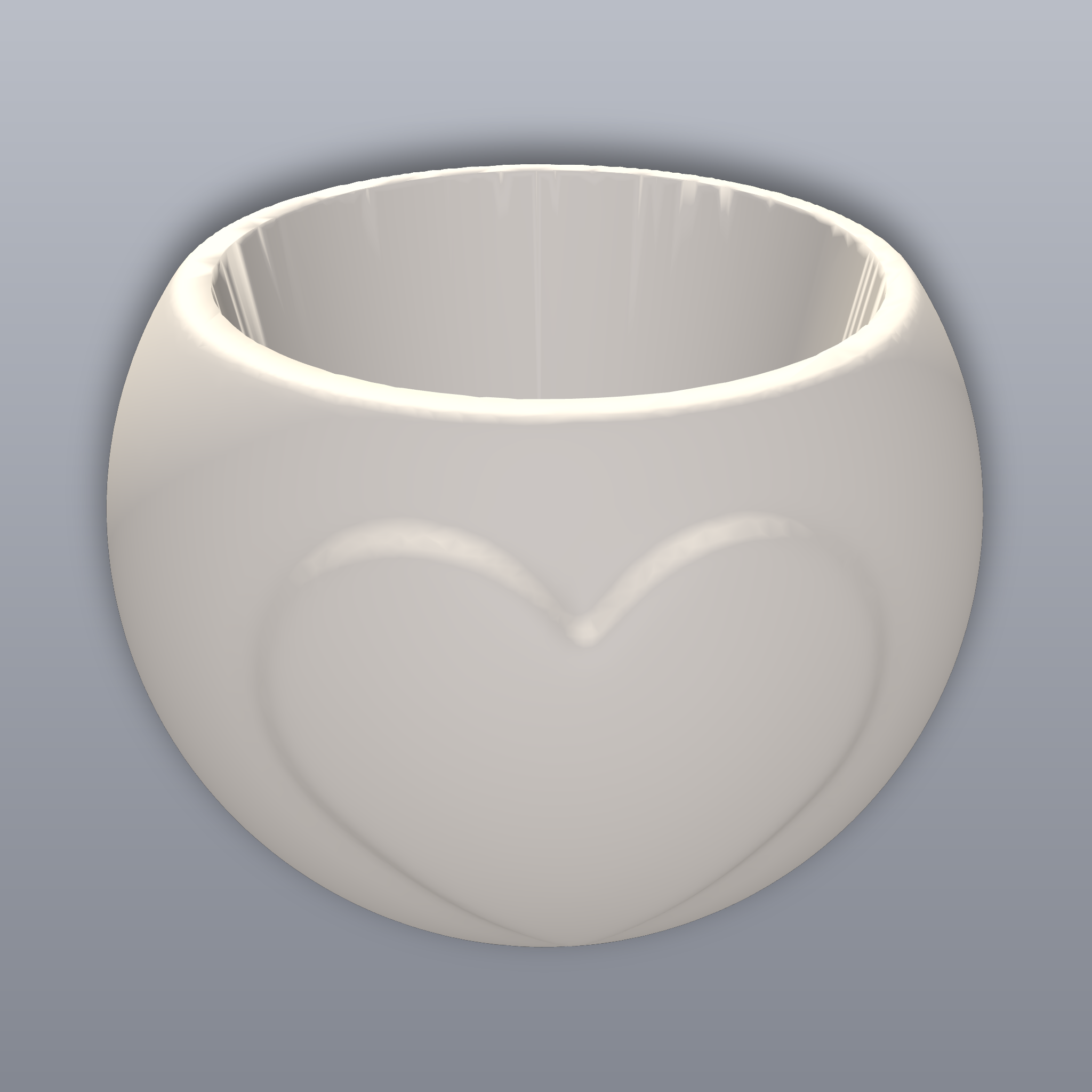 Heart Planter Table With Hole 3D Print STL File