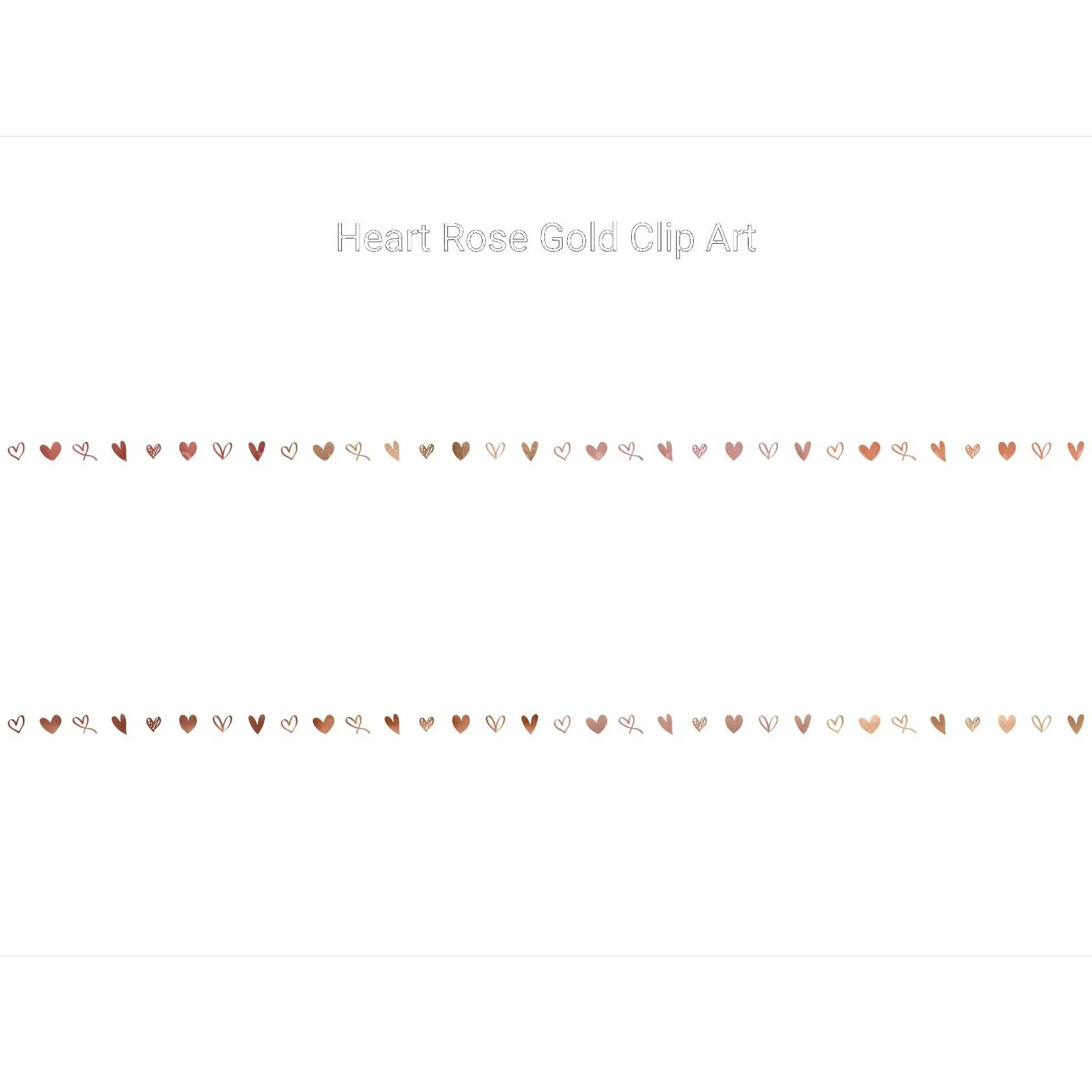 Rose Gold Heart Clipart - CraftNest - Digital Crafting and Art