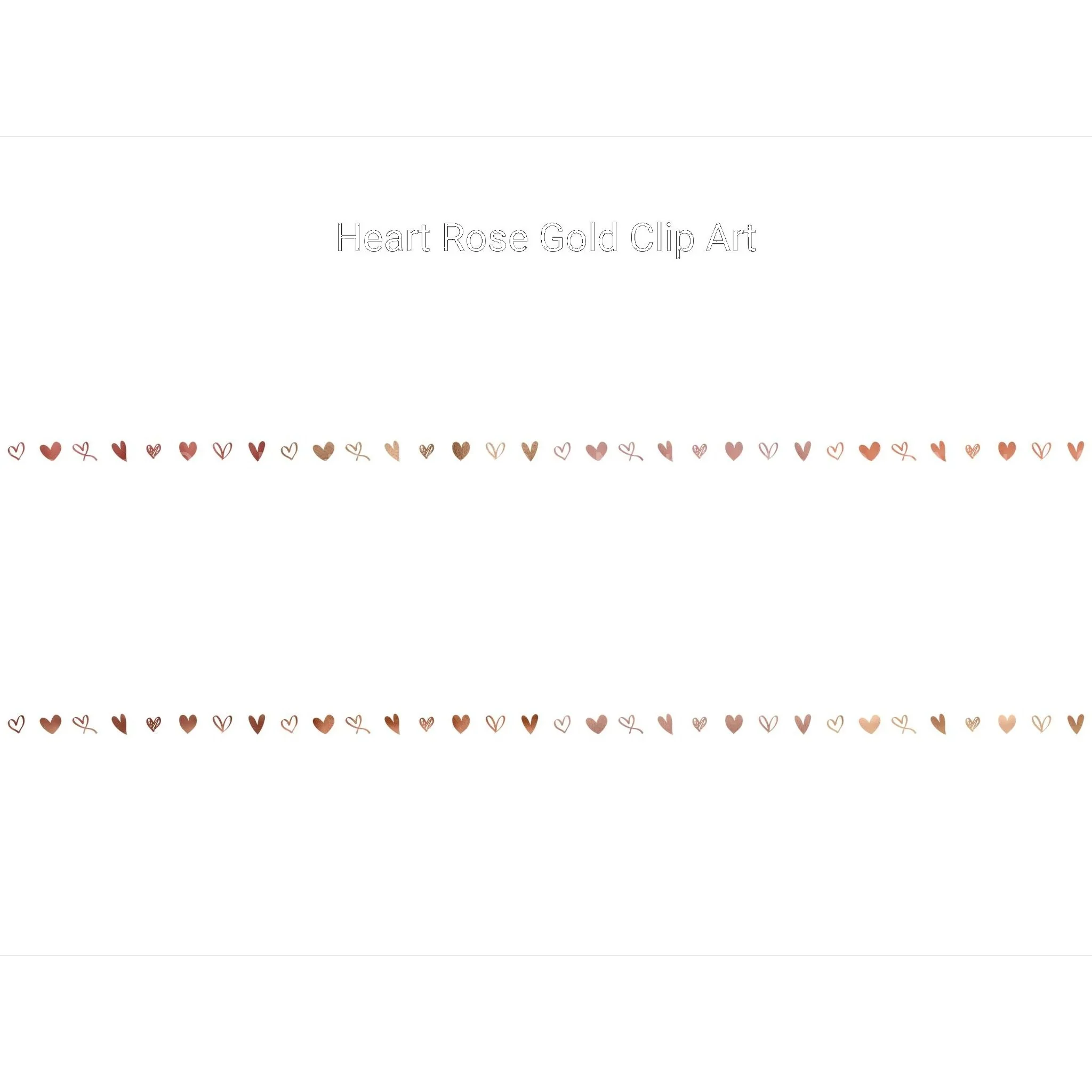 Rose Gold Heart Clipart - CraftNest - Digital Crafting and Art