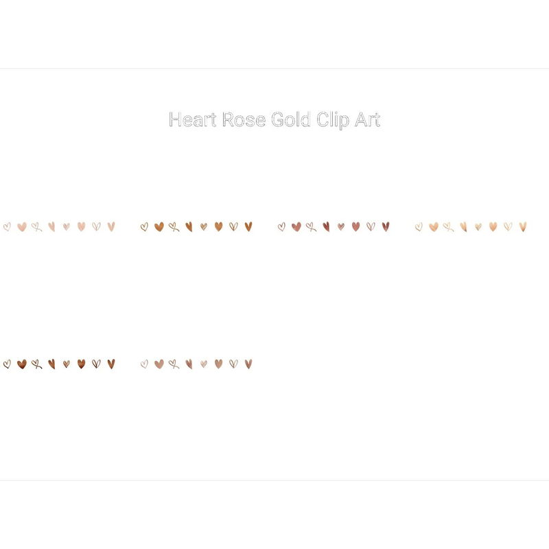 Rose Gold Heart Clipart - CraftNest - Digital Crafting and Art