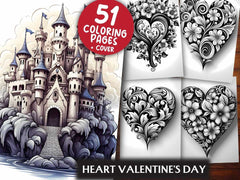 Heart Valentines Day Coloring Books - CraftNest