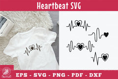 Heartbeat Silhouette Heart Design Clipart Bundle - CraftNest - Digital Crafting and Art