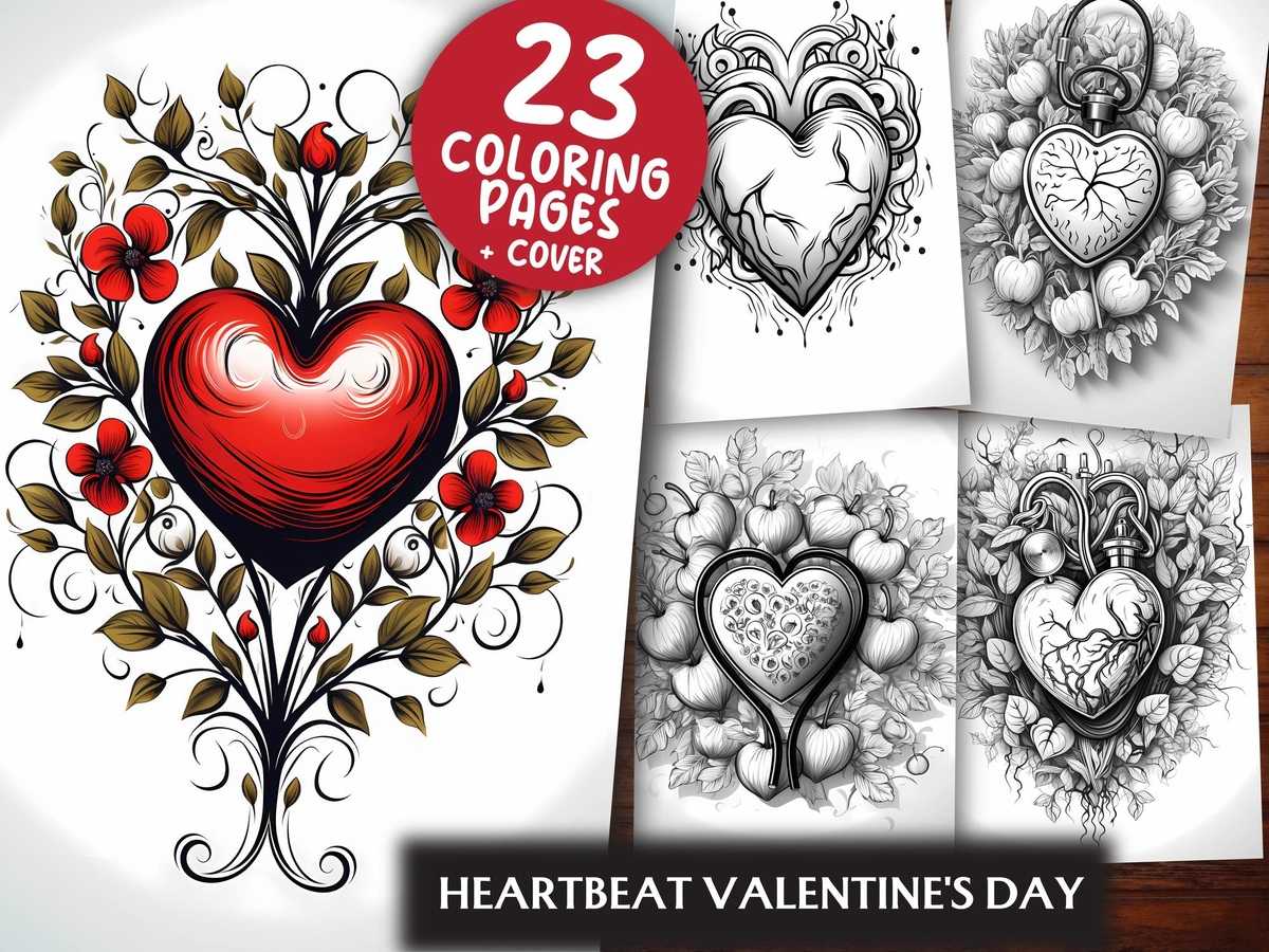 Heartbeat Valentines Day Coloring Books - CraftNest