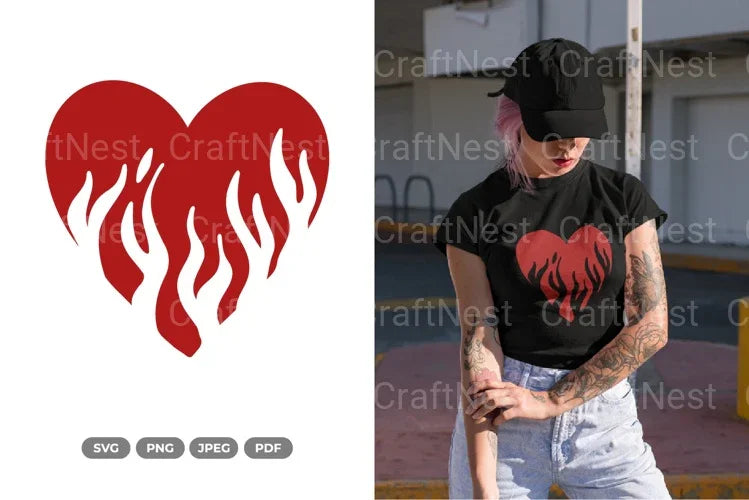 Heart of Flame SVG Bundle - CraftNest - Digital Crafting and Art