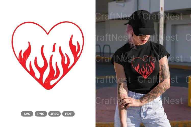 Heart of Flame Clipart Bundle - CraftNest - Digital Crafting and Art