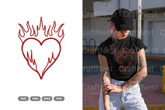 Heart of Flame SVG Bundle - CraftNest - Digital Crafting and Art