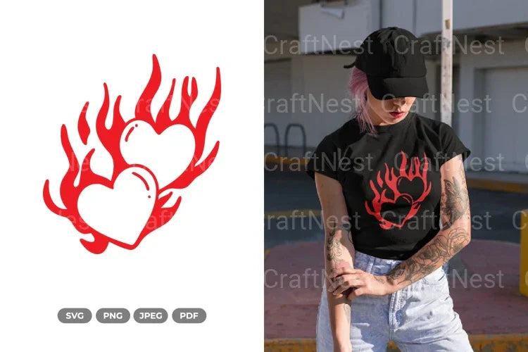 Heart of Flame SVG Bundle - CraftNest - Digital Crafting and Art