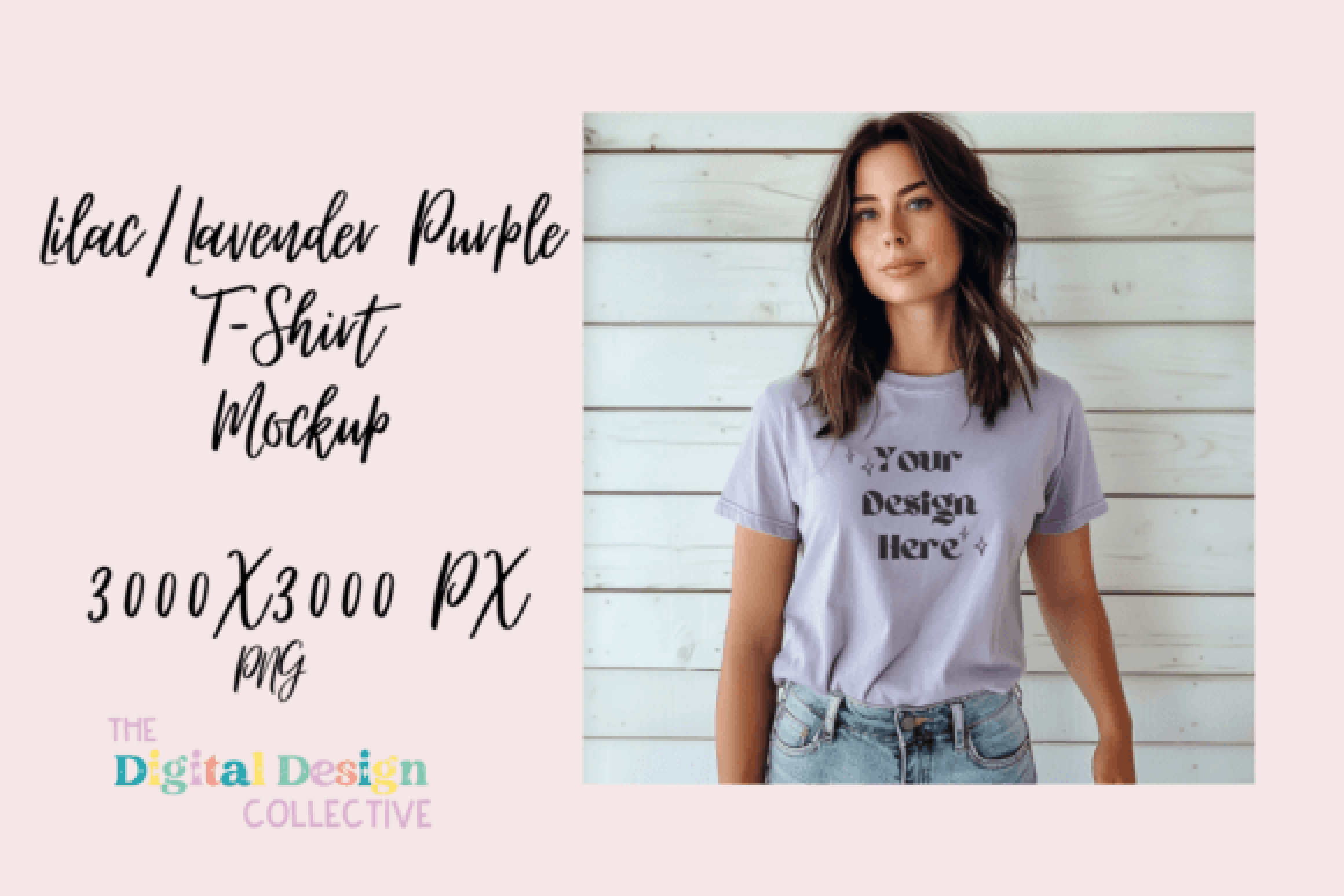 Heather Purple Bella Canvas Tee Clipart Bundle