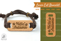 Hello Autumn Laser Cut Bracelet SVG Bundle - CraftNest - Digital Crafting and Art