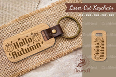 Hello Autumn Laser Cut Keychain Design Bundle - CraftNest - Digital Crafting and Art