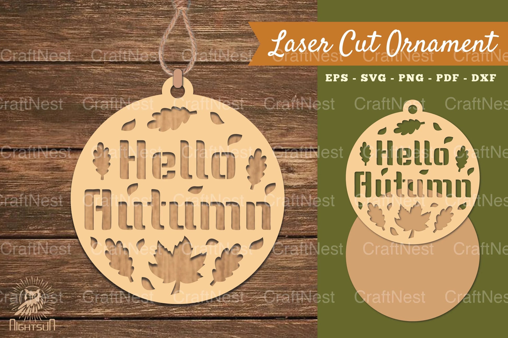 Hello Autumn Laser Cut Ornament SVG Bundle - CraftNest - Digital Crafting and Art