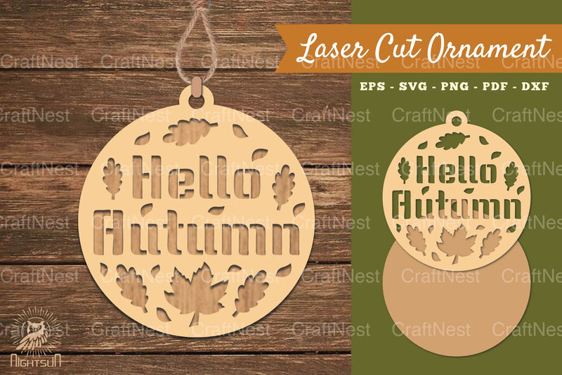 Hello Autumn Laser Cut Ornament SVG Bundle - CraftNest - Digital Crafting and Art