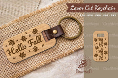 Hello Fall Laser Cut Keychain Design Bundle - CraftNest - Digital Crafting and Art