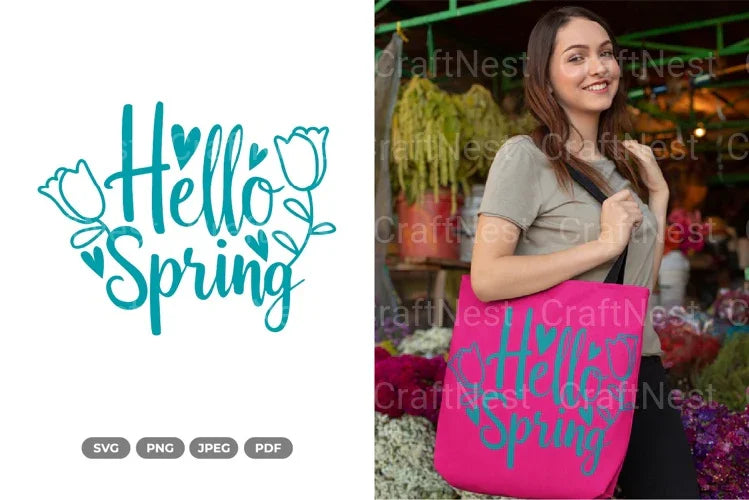 Hello Spring SVG Bundle - Cut File Collection - CraftNest - Digital Crafting and Art