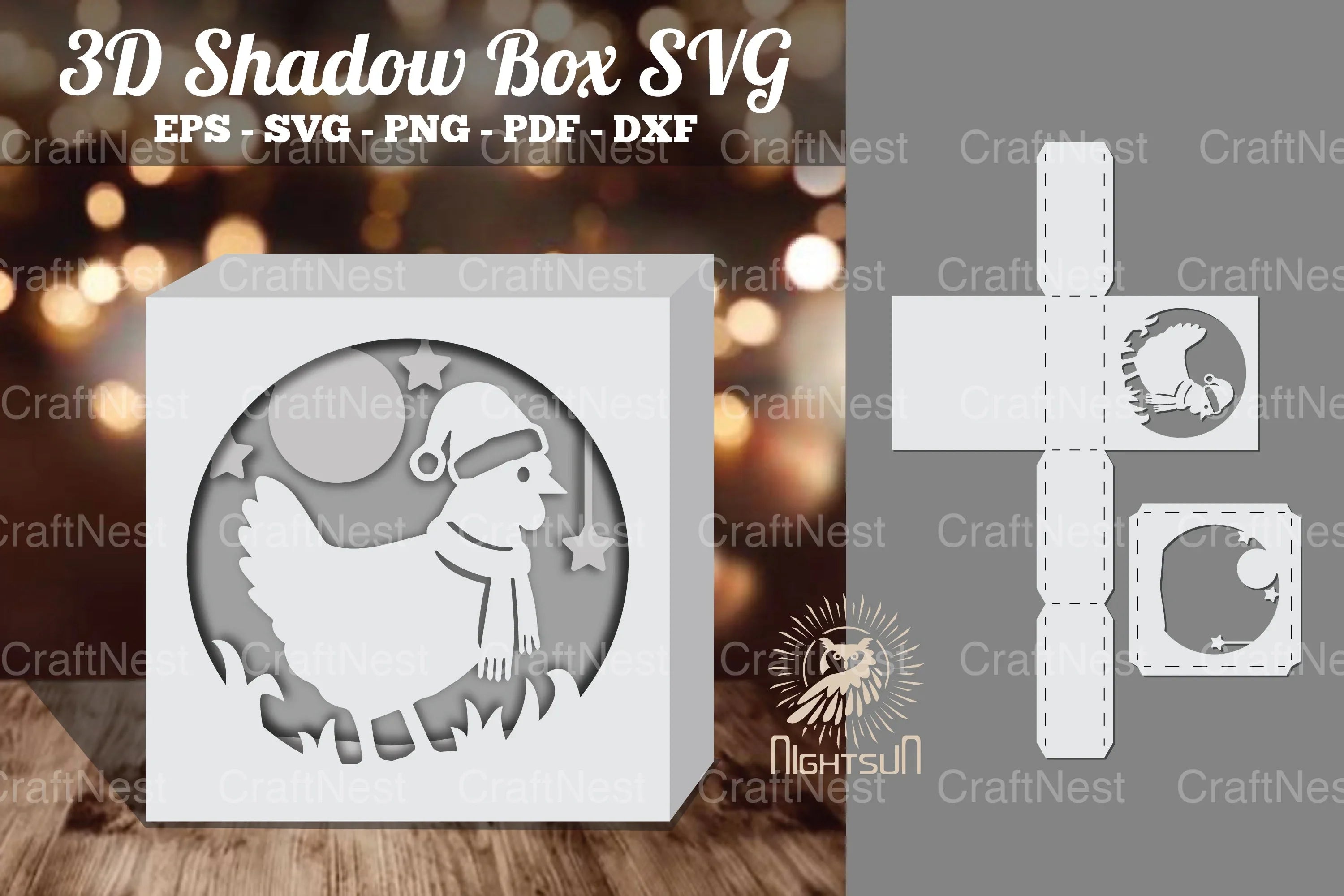 Hen Papercut Shadow Box Clipart Bundle - CraftNest - Digital Crafting and Art