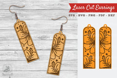 Hibiscus Flower Laser Cut Earrings Clipart Bundle - CraftNest - Digital Crafting and Art