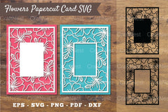 Hibiscus Flower Papercut Card Design Bundle - CraftNest - Digital Crafting and Art