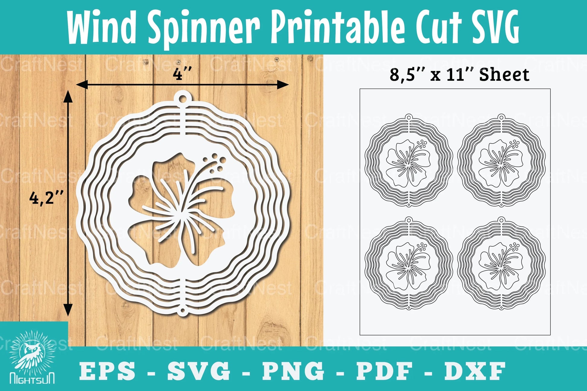 Hibiscus Flower Wind Spinner Clipart Bundle - CraftNest - Digital Crafting and Art