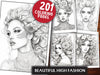 Beautiful High Fashion Coloring Book
