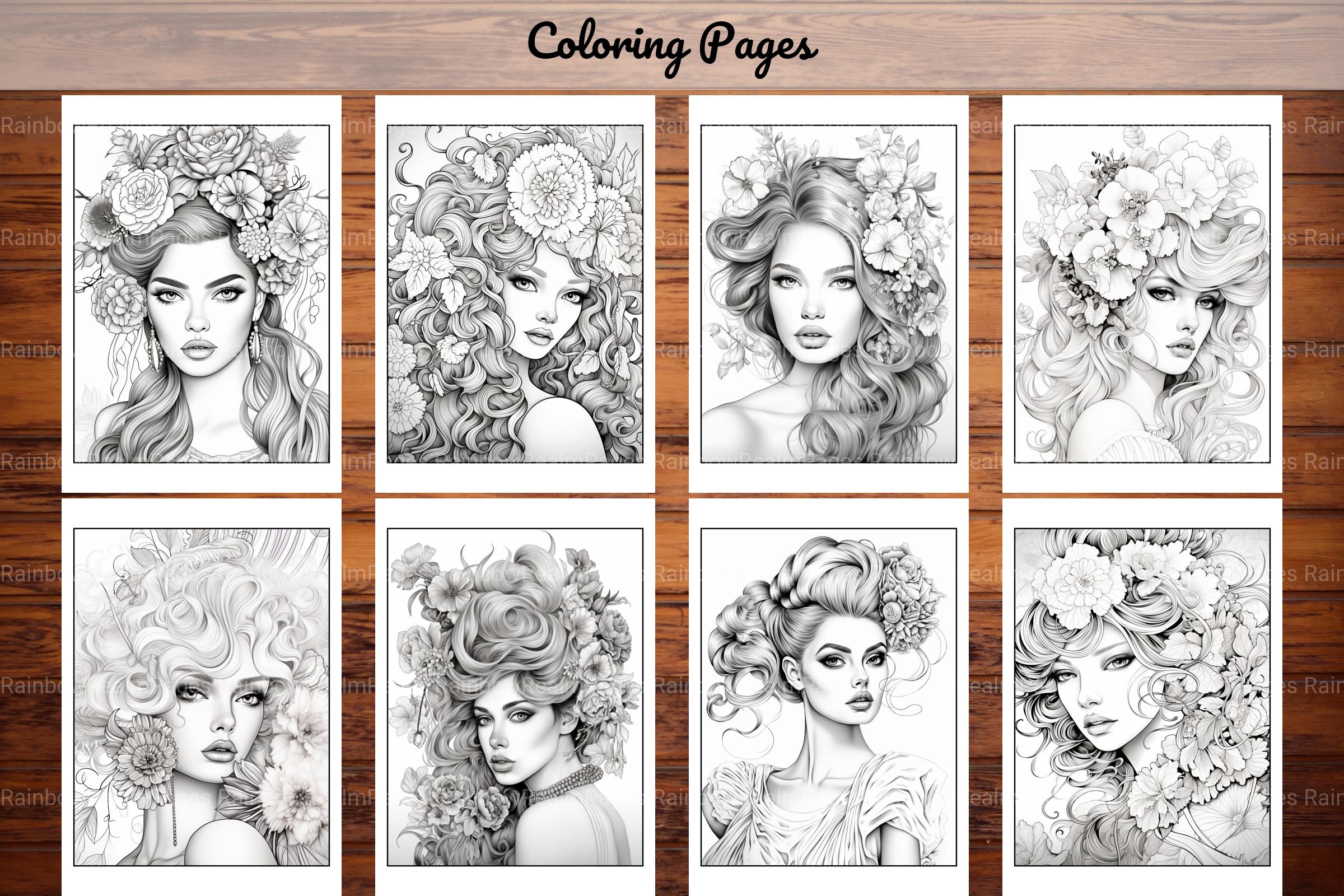 Beautiful High Fashion Coloring Book - CraftNest - Digital Crafting and Art