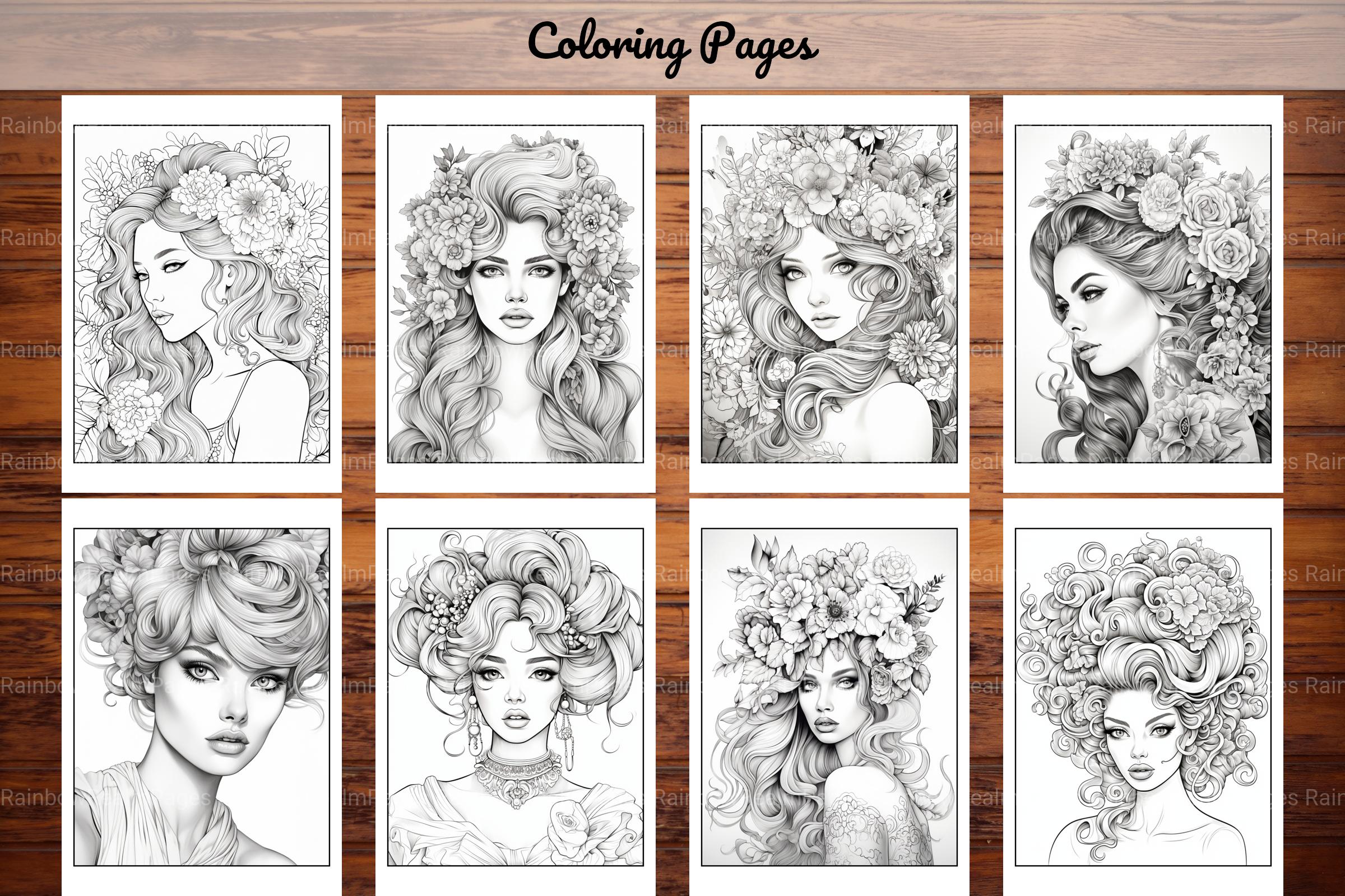 Beautiful High Fashion Coloring Book - CraftNest - Digital Crafting and Art