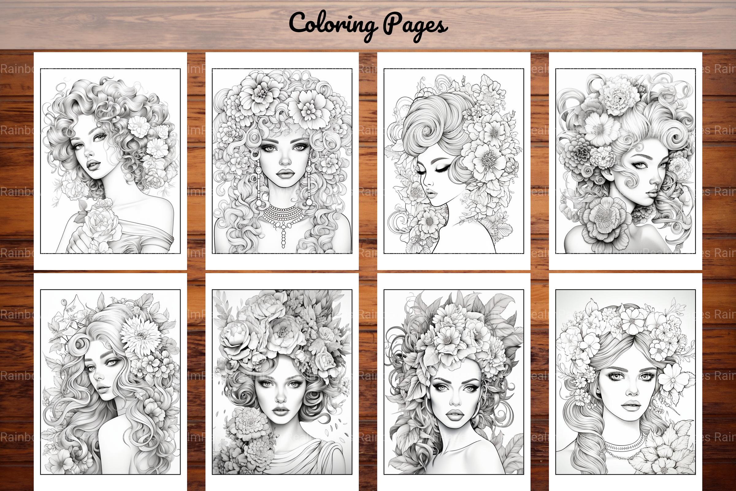 Beautiful High Fashion Coloring Book - CraftNest - Digital Crafting and Art