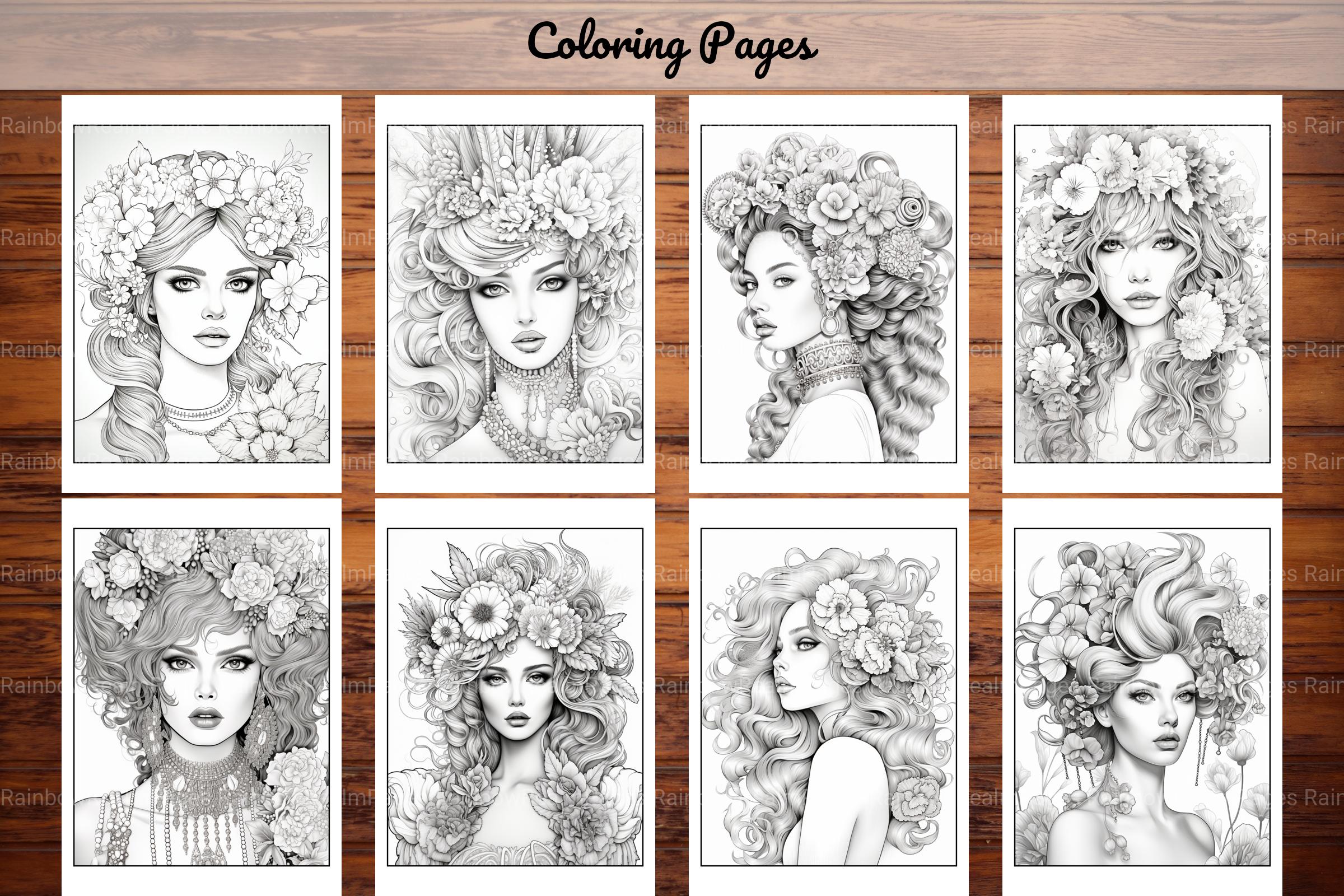 Beautiful High Fashion Coloring Book - CraftNest - Digital Crafting and Art