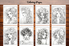 Beautiful High Fashion Coloring Book - CraftNest - Digital Crafting and Art