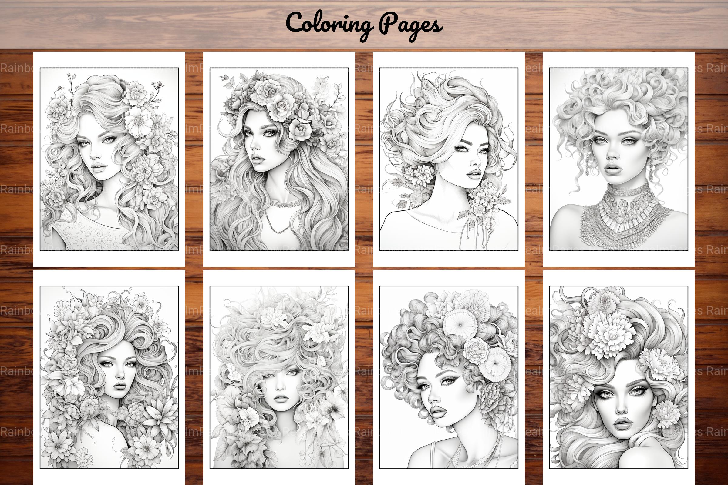 Beautiful High Fashion Coloring Book - CraftNest - Digital Crafting and Art