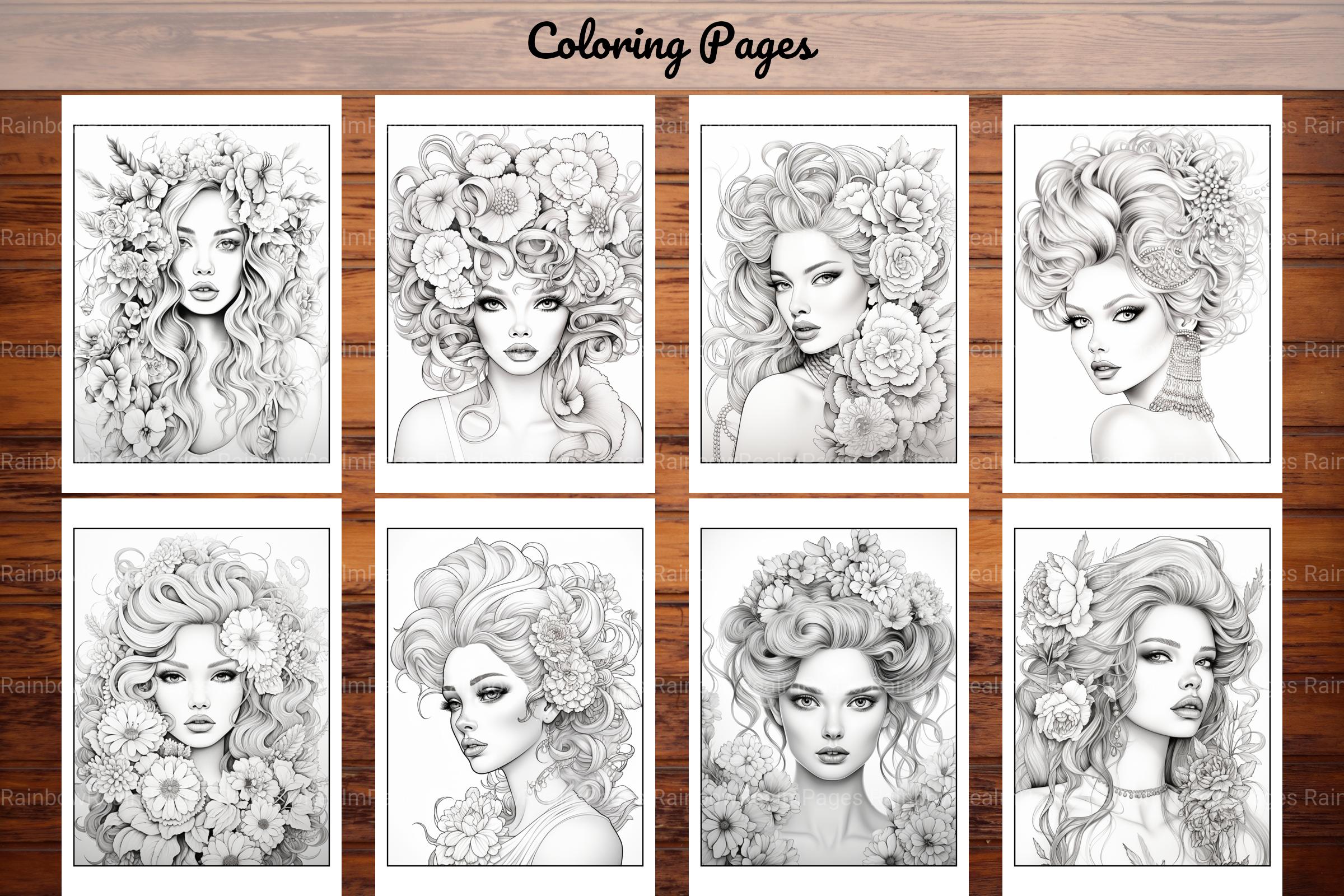 Beautiful High Fashion Coloring Book - CraftNest - Digital Crafting and Art