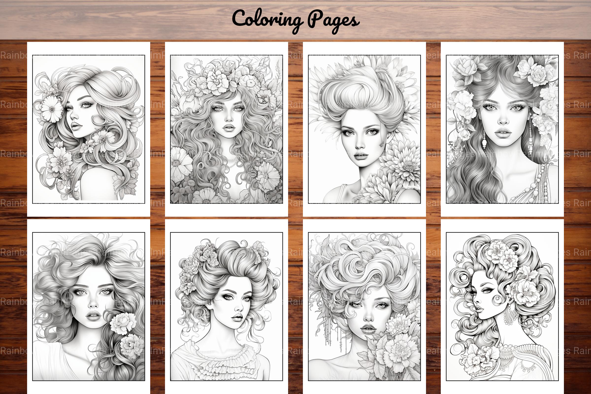 Beautiful High Fashion Coloring Book - CraftNest - Digital Crafting and Art
