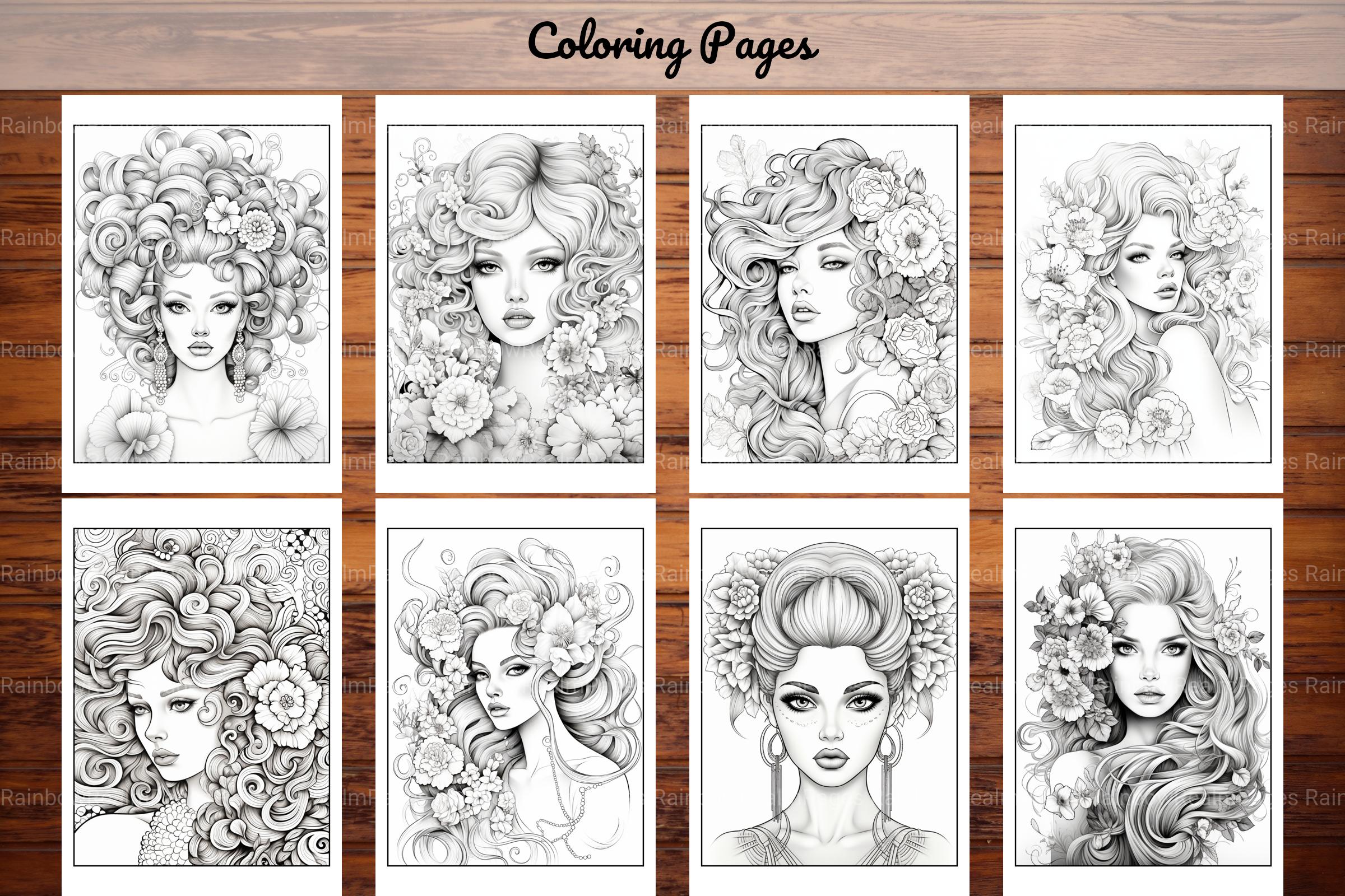 Beautiful High Fashion Coloring Book - CraftNest - Digital Crafting and Art