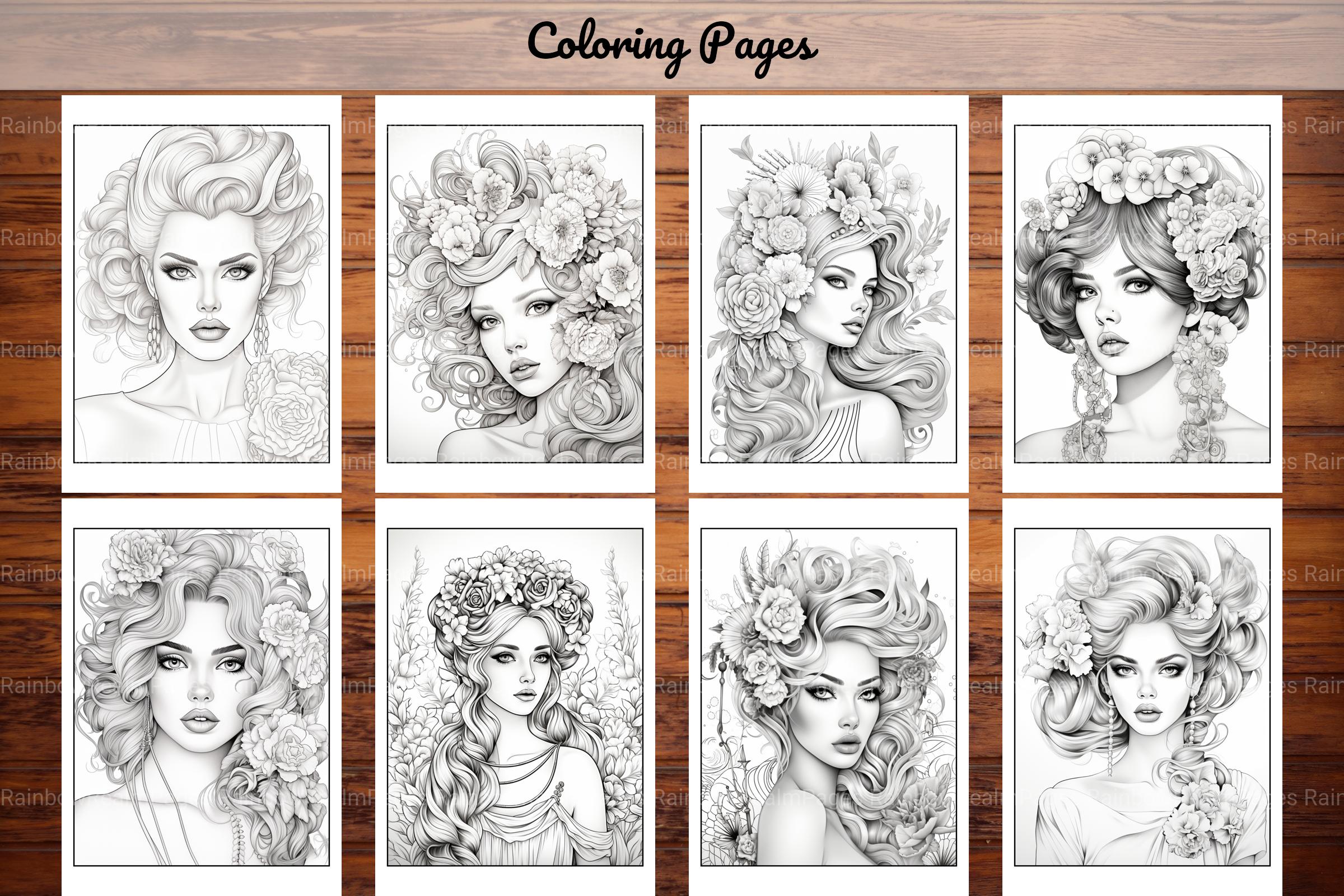 Beautiful High Fashion Coloring Book - CraftNest - Digital Crafting and Art