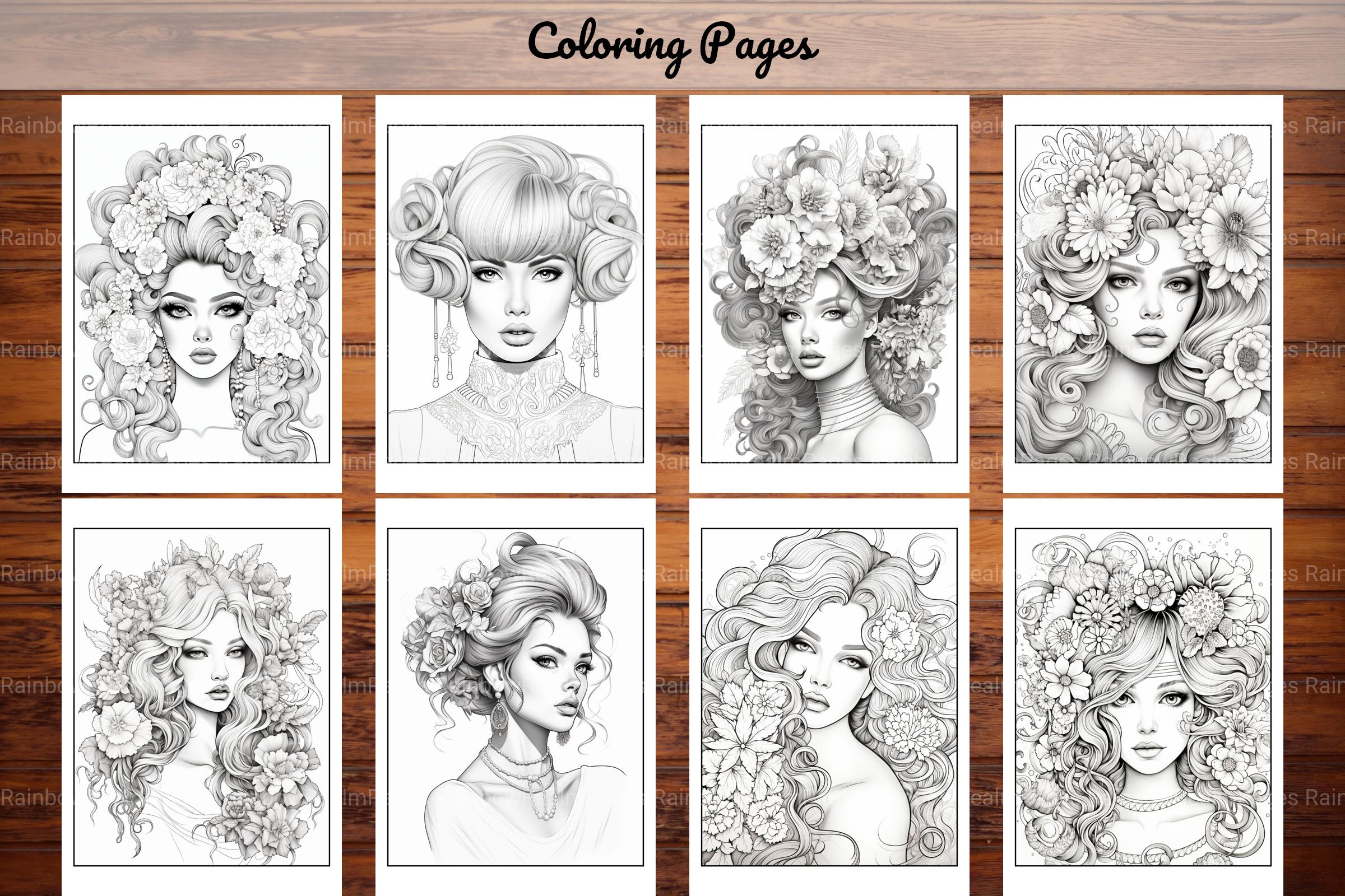 Beautiful High Fashion Coloring Book - CraftNest - Digital Crafting and Art